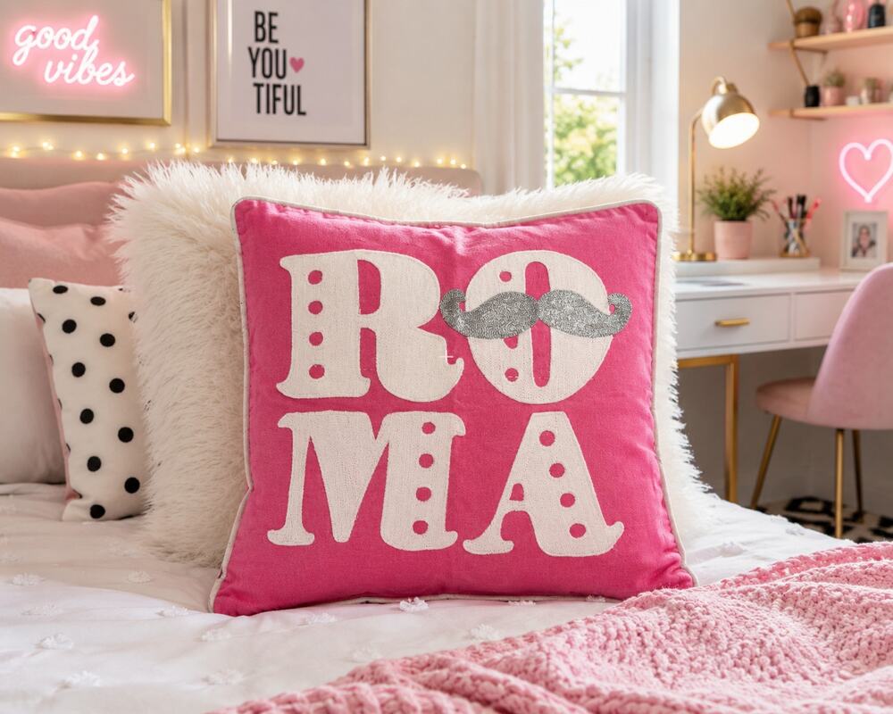 PBteen Roma Jet Setter Pillow Cover 18x18 Pink NWT